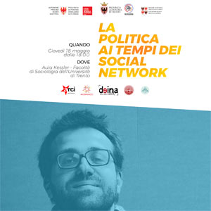 GIOVEDÌ 18 MAGGIO ARRIVA A TRENTO DINO AMENDUNI PER DISCUTERE DI POLITICA AI TEMPI DEI SOCIAL NETWORK